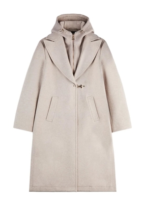 Fay layered hooded coat - Neutrals
