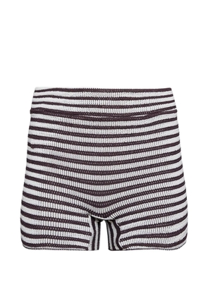 Bond-eye Dom striped shorts - Brown