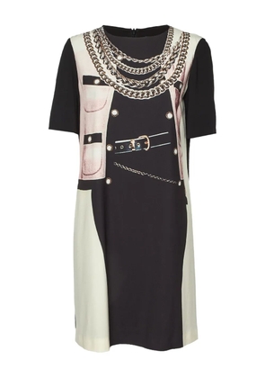 Moschino Pre-Owned chain-print midi dress - Black
