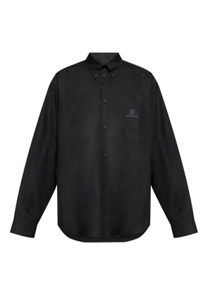 Balenciaga logo-embroidered shirt - Black