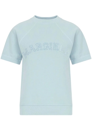 Maison Margiela logo-print cotton sweatshirt - Blue