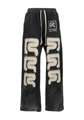 RRR123 drawstring tack pants - Black