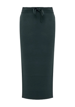 PINKO drawstring side-stripe midi skirt - Green