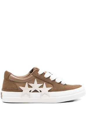 AMIRI star-embellished suede trainers - Brown