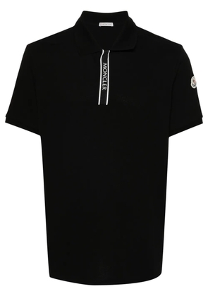 Moncler logo-patch polo shirt - Black