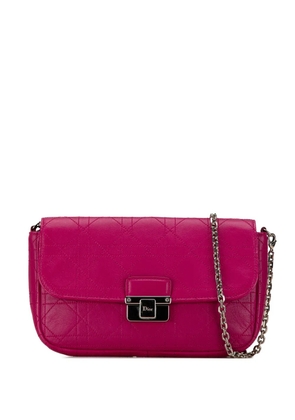 Christian Dior Pre-Owned 2014 Calfskin Cannage Diorling Wallet on Chain crossbody bag - Purple