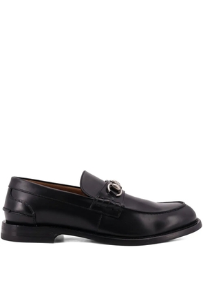 Gucci horsebit stitched leather loafers - Black
