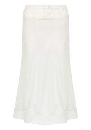 Maison Margiela checked midi skirt - Neutrals