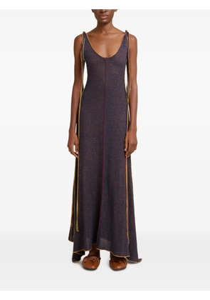 Marni tie-strap knitted maxi dress - Blue