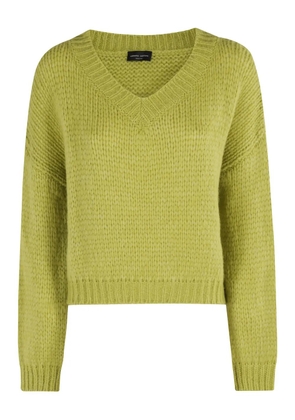 Roberto Collina V-neck knitted sweater - Green