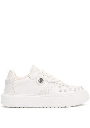 Roberto Cavalli leather sneakers - White