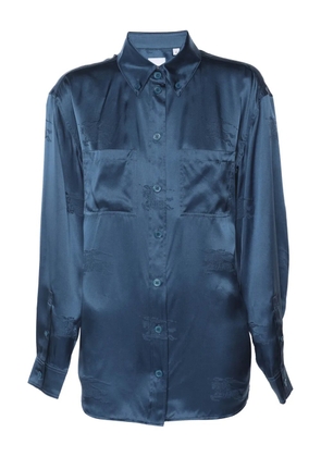 Burberry Pre-Owned long-sleeve logo shirt - Blue