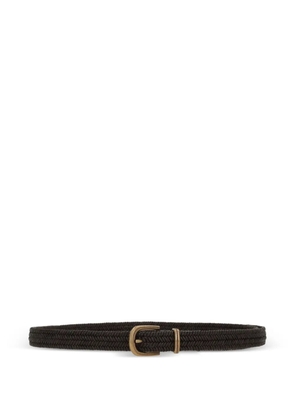 Brunello Cucinelli braided leather belt - Brown