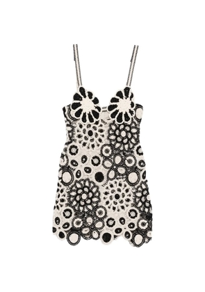 PatBO floral-detail mini dress - White