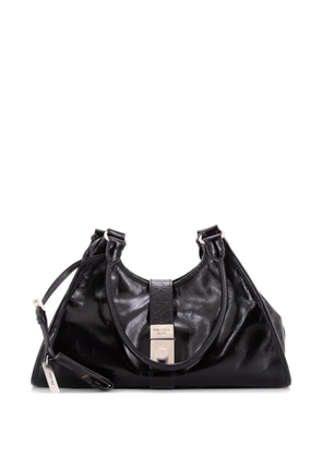 Prada Pre-Owned Pushlock Tote Bag Leather Medium satchel - Black