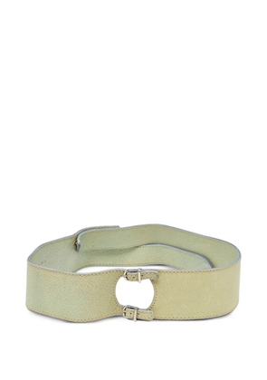 Marni Pre-Owned oval buckle leather belt - Green