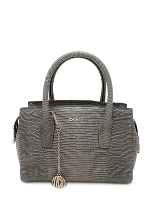 DKNY Vintage lizard-embossed leather tote bag - Grey