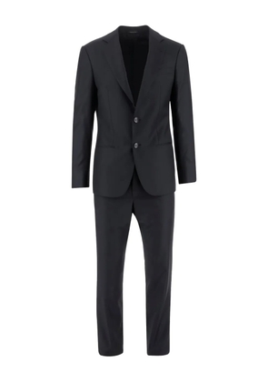Giorgio Armani button-fastening wool suit - Blue