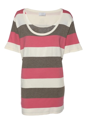 Marina Rinaldi stripe sequin T-shirt - Pink