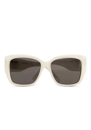 Balenciaga Eyewear rectangle branded sunglasses - White