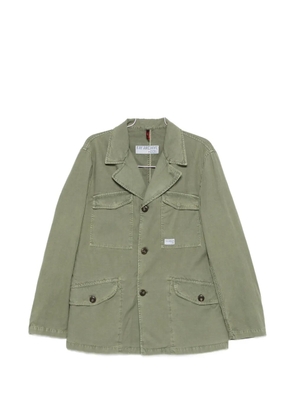Fay logo-patch jacket - Green
