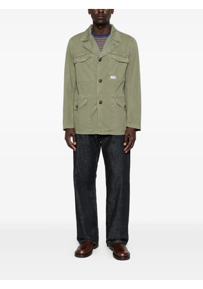 Fay logo-patch jacket - Green