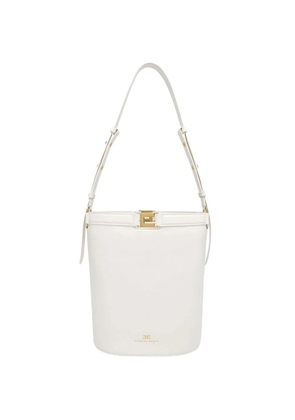 Elisabetta Franchi logo-detail shoulder bag - White