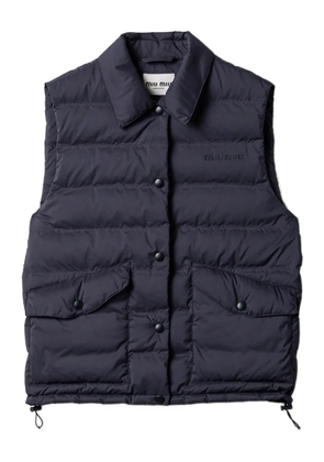 Miu Miu flapped-pocket gilet - Blue