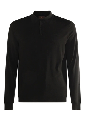 Zanone long-sleeve polo sweater - Brown