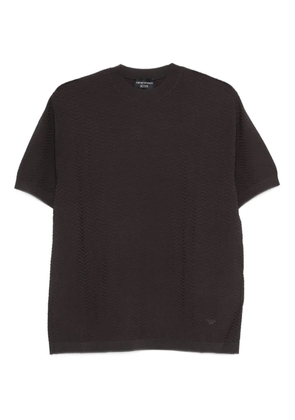 Emporio Armani chevron-pattern short-sleeve T-shirt - Grey