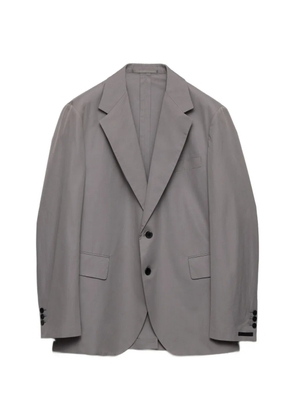 Prada single-breasted cotton jacket - Grey