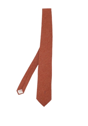 Saint Laurent Pre-Owned logo-detail tie - Brown