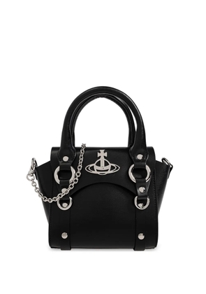 Vivienne Westwood Orb-plaque leather tote bag - Black