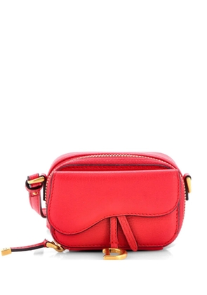 Christian Dior Pre-Owned Saddle Shoulder Strap Pouch Goatskin Mini crossbody bag - Red