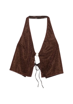 Oséree ring-detail top - Brown