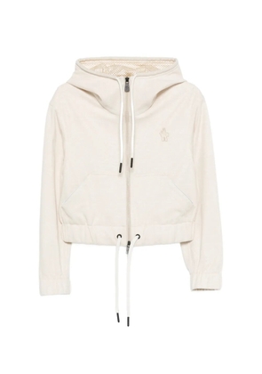 Moncler Grenoble zip-up hoodie - Neutrals