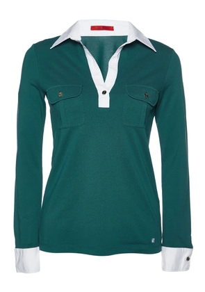 Carolina Herrera Vintage pre-owned long-sleeve polo top - Green