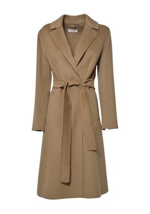 'S Max Mara belted notched-lapel coat - Brown