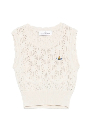Vivienne Westwood Ella openwork vest - Neutrals