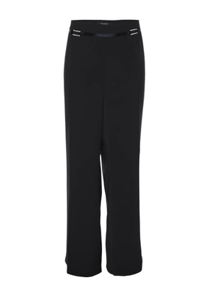 ELENA MIRO` crystal-embellished wide-leg trousers - Blue