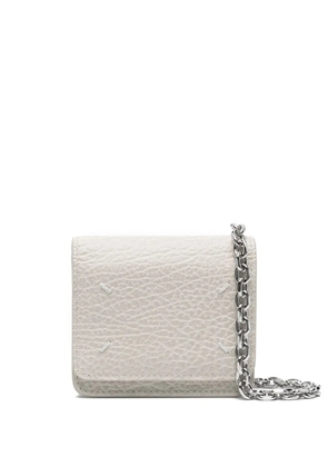Maison Margiela Four Stitches leather chain wallet - Grey