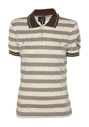 Just Cavalli Vintage stripe-pattern collared top - Brown