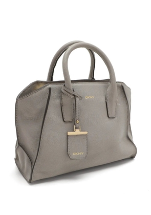 DKNY medium grey leather tote bag