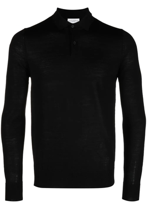 Ballantyne fine-knit wool polo shirt - Black