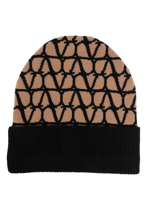 Valentino Garavani Toile Iconographe cashmere beanie - Neutrals