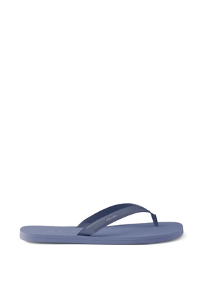 Prada embossed-leather flip-flop sandals - Blue