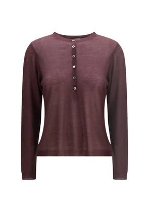 MIRROR IN THE SKY button T-shirt - Purple