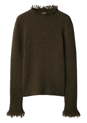 Burberry frayed wool jumper - Brown