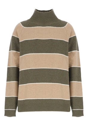 Kangra striped-pattern high-neck sweater - Green