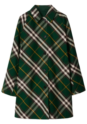 Burberry reversible check car coat - Green